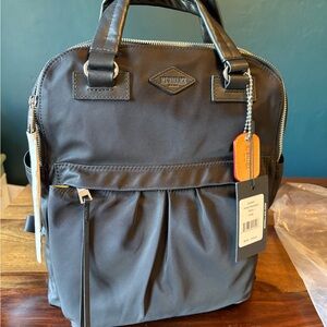 MZ Wallace Jordan Backpack in Black Bedford